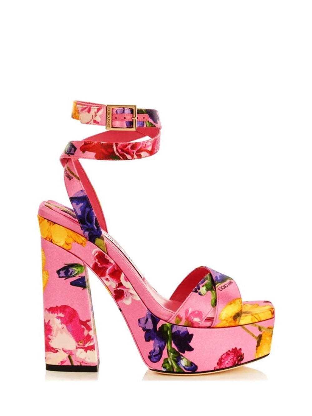 New Jimmy Choo Floral Gaia 140 Platform Heels